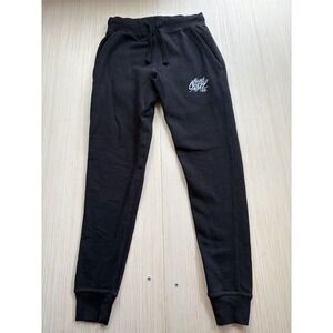 Lane Seven Sweatpants Mens XS Black Fleece Lined Cotton Tapered Leg Drawstring